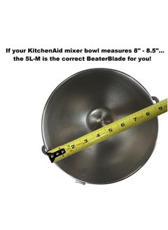 New Metro Design 5Lmgy Beater Blade Metal Compatible W/Most Kitchenaid 5 Quart Bowllift Stand Mixers Grey  - Image 3