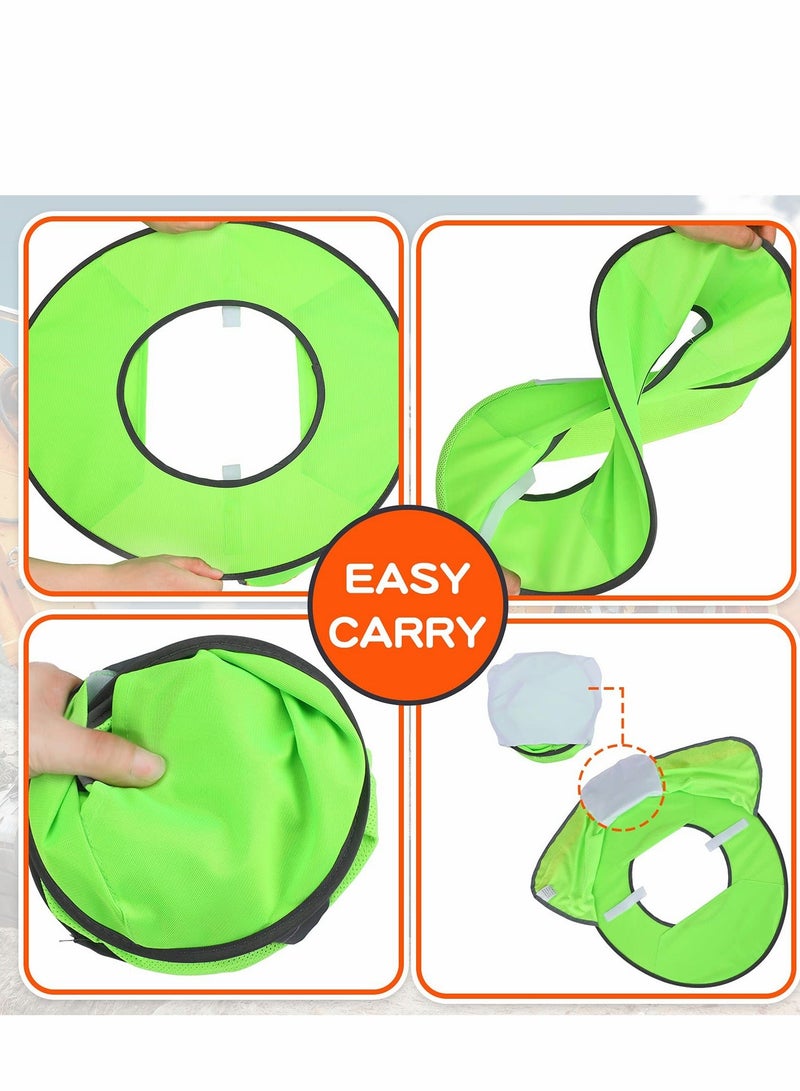 Hard Hat Sun Shade, High Visibility Visor Neck Shade with Reflective Strip, Accessories, Full Brim, Manu0026 Woman (Hard Not Included), Green - Image 4