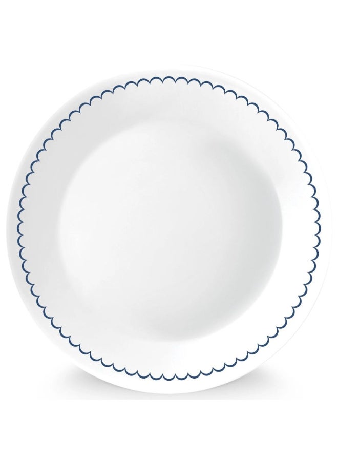 DANUBE HOME Corelle Caspin 8.5 Inch Luncheon Plate - White with Blue Trim - Image 1