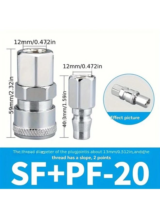 SM20 PM20 Pneumatic C Style Quick Connector Gun Air Tube Female Head Plug Tool - Image 3