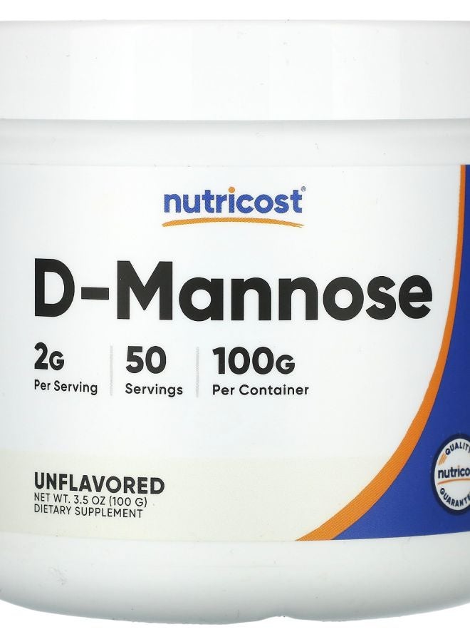 Nutricost D-Mannose Unflavored 3.5 oz (100 g)