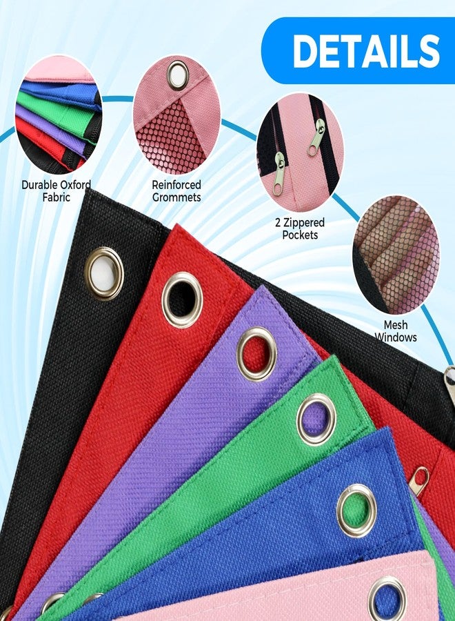 ASBEFORE 36Pcs Pencil Pouch for 3 Ring Binder - Pen Case 3 Hole Pencil Pouch Zipper Bag Holder Bulk Accessories Clear Window Aesthetic Organizer Pockets - Image 3