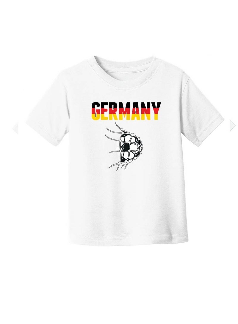 PRINTSHOP4ME Germany Unisex Kids T-Shirt - Short Sleeve Round Neck Cotton Tshirt for Boys and Girls - Soft and Comfortable - Gift for Young Football Fans - Image 4