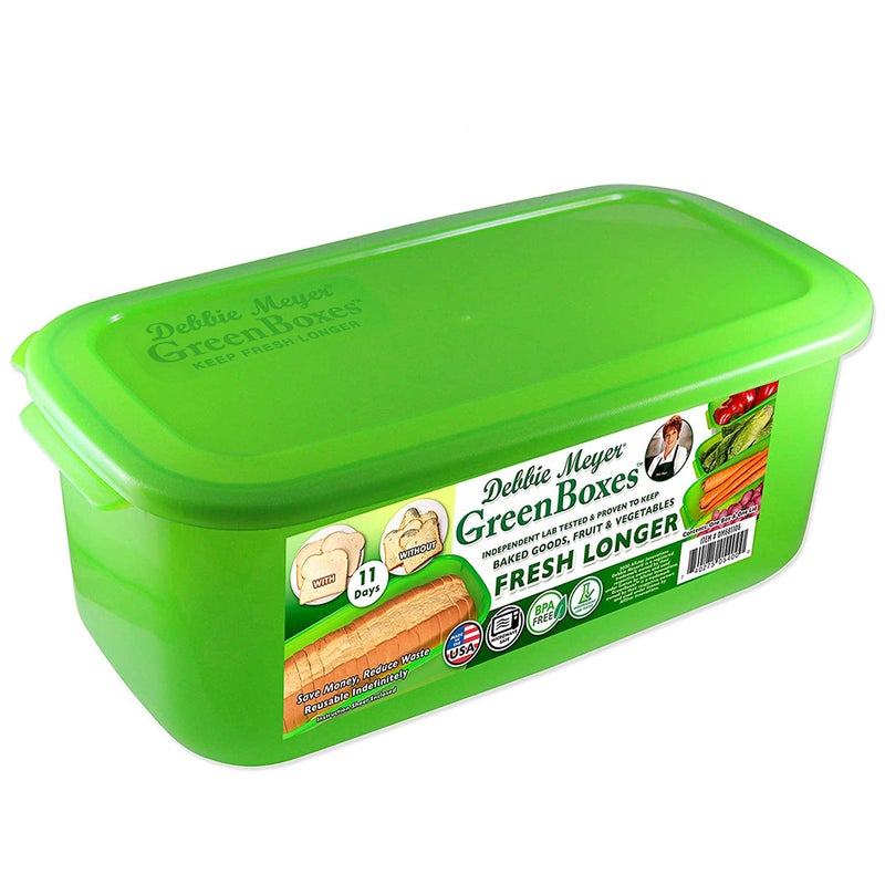Debbie Meyer GreenBoxes BreadBox keeps Baked Goods Snacks Fruits and Vegetables Fresh Longer Reusable BPA Free Made in USA