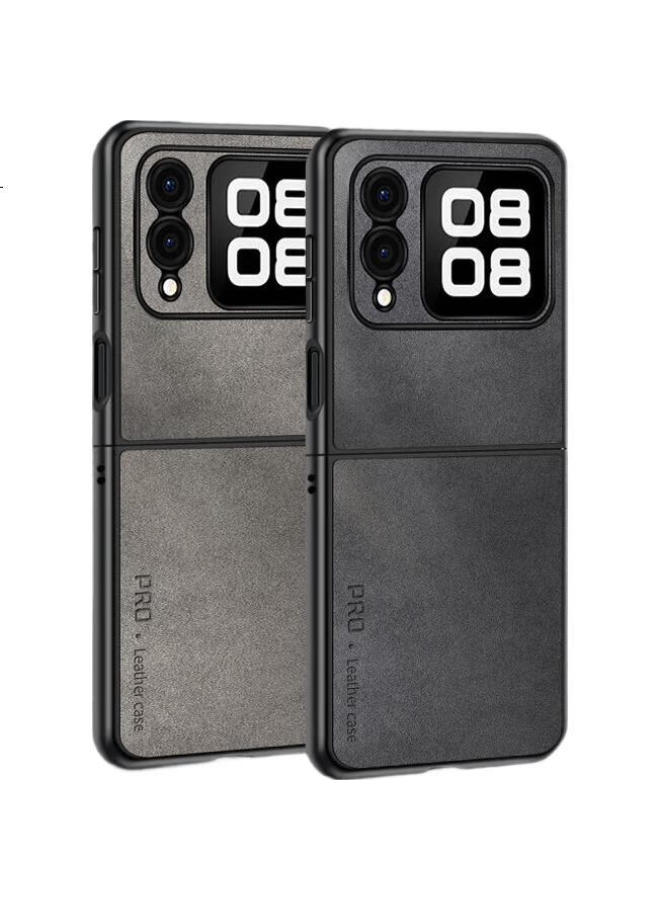Shangsu Shang Su Sheepskin Foldable Silicone Soft Case For Huawei Nova Flip Phone Case Huawei Nova Flip Protective Case Sheepskin Foldable Silicone Soft Case Anti-Fall Female Male Shell Starry Black - Image 2