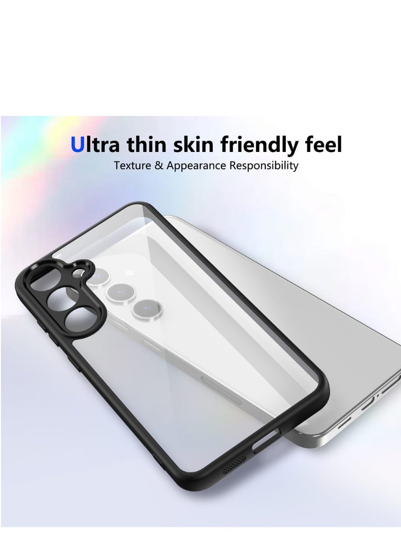 Case Cover Shockproof Hard PC Back Soft TPU Frame Anti-yellowing Slim Protective Cover Compatible with Samsung Galaxy A35 (Clear) - Image 3