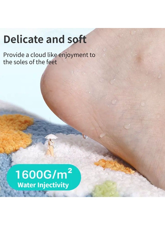 Bath Mat, Bathroom Rug Ultra Soft Bath Rug Absorbent Cute Thick Bath MatsNon Slip Thick Bathtub Mats Plush Baths Carpet for Shower, Tub and Floor Anti Slip Mat Toilet Door Mat Bathroom Carpet Bathroom - Image 4