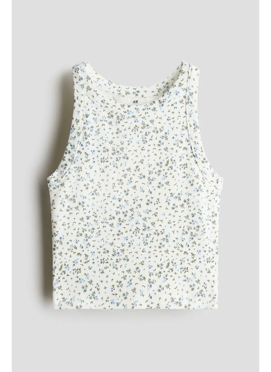 H&M Printed Cotton Vest Top