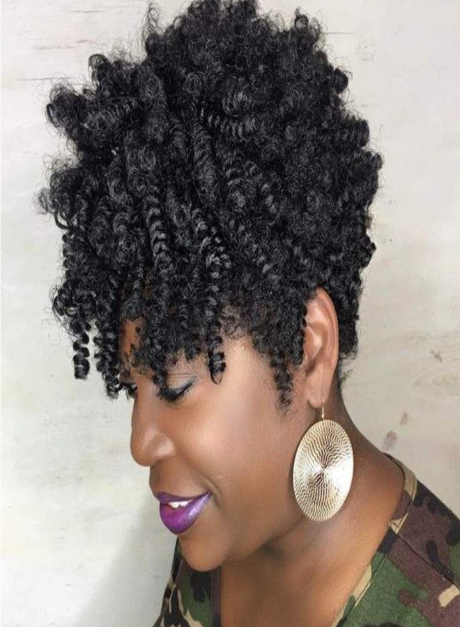 PHOCAS 5Packs 10'' Short Crochet Braids Jumpy Wand Curl Crochet Hair for Black Women (Curl,Natural Black) - Image 1