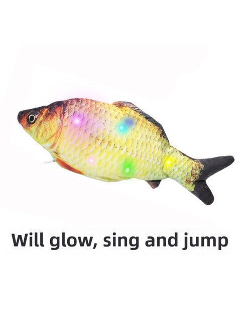 Fish Electric Technology Fish Toys Electric Shake Tone Children's Rechargeable Small Toys Swing Moving Free Shipping-Color:Glowing Singing-electric Grass Fish Can Learn To Talk And Sing-Scale:Recommended For Priority Delivery