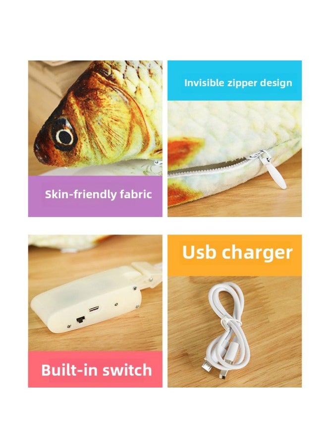 Fish Electric Technology Fish Toys Electric Shake Tone Children's Rechargeable Small Toys Swing Moving Free Shipping-Color:Glowing Singing-electric Grass Fish Can Learn To Talk And Sing-Scale:Recommended For Priority Delivery