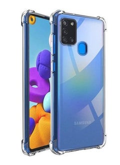 Generic Back Cover Pc King Kong With Soft Silicone Frame With 4 Airbag Corner Compatible With Samsung Galaxy A21S - Clear 