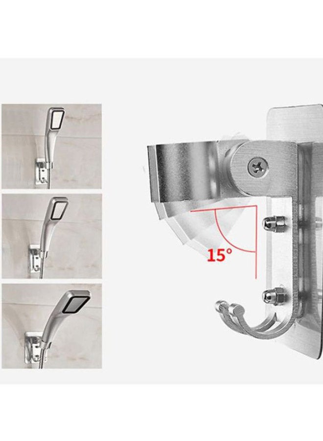 Voberry Adjustable Chrome Finish Shower Head Holder Silver 8x5x80centimeter - Image 2