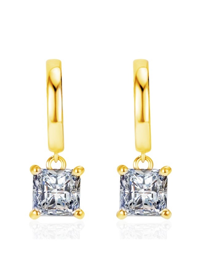 Mark Fairwhale Temperament Inlaid Crystal Earrings With Hooks And Studs 