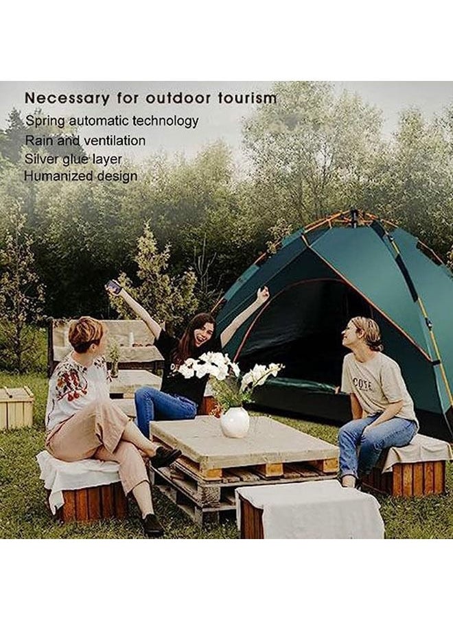 Arabest Camping Tent 3-4 Persons, Pop Up Tents Removable Instant Tent 2 Door Breathable Waterproof UV Protection, Family Dome Tent for Family Outdoor Sports Travel Picnic with Carrying Bag  - Image 4