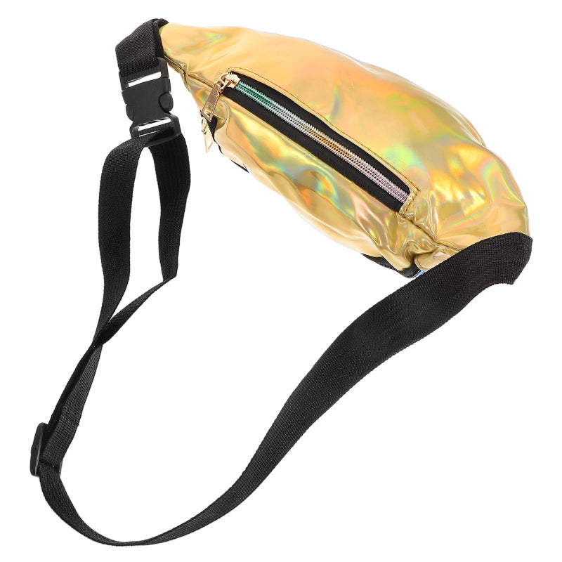 Gold Adjustable Waist Pack for Hiking Travel Sport Lightweight Chest Fanny Pack - Image 2