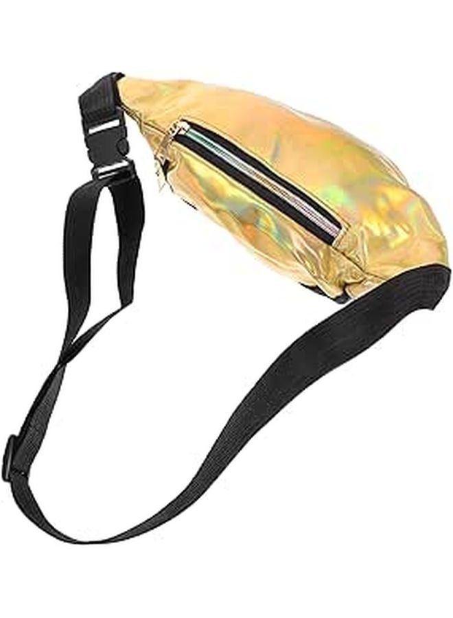 Gold Adjustable Waist Pack for Hiking Travel Sport Lightweight Chest Fanny Pack - Image 1