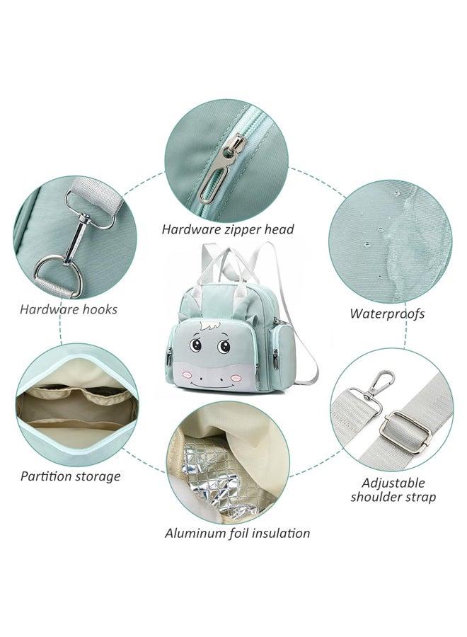 شبيلي حقيبة أطفال - حقيبة حفاضات - حقيبة أمومة - حقيبة ماما من النايلون المقاوم للماء والخالي من الروائح، بسعة كبيرة وجيوب متعددة، مزوّدة بحاملات زجاجات معزولة وجيب جانبي وحزام قابل للتعديل لأمّهات يسافرن مع الرضّع. - Image 3