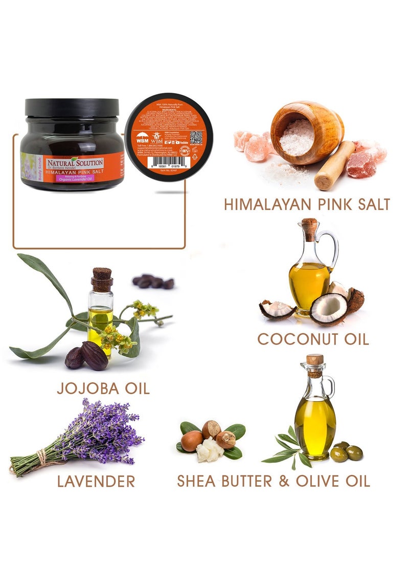 Natural Solution - Natural Himalayan Pink Salt Body Scrub with Lavender Oil – Relax, Purify & Reveal Younger-Looking Skin Every Day, Exfoliating and Nourishing, 12.3 oz - Image 1
