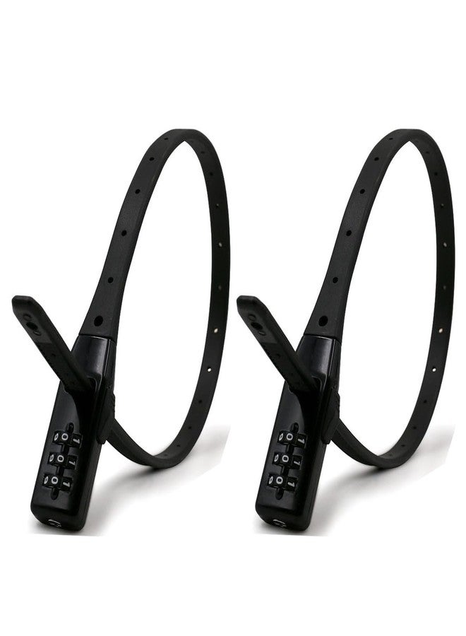 HOUSON 2 Pack Zip Tie Cable Lock Bike Bicycle Helmet Lock, 54cm Bicycle Band lock with Combination Code 3-Digit Code Multi Purpose Lightweight Flexible Security Motorcycle Helmet Bike Lock - Image 1