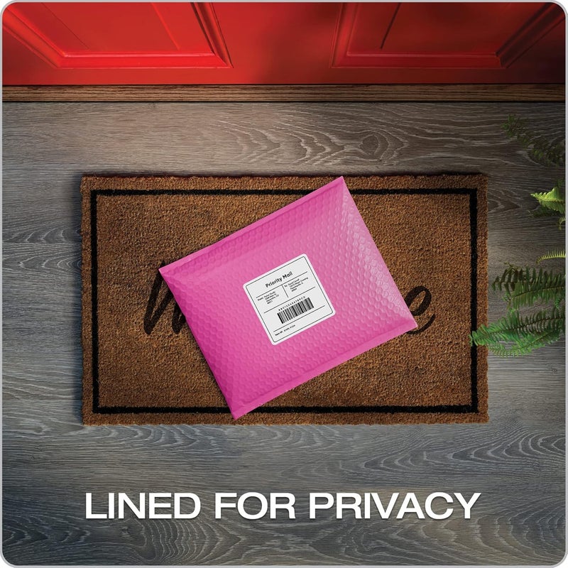 Quality Park Bubble Mailers, 8.25 x 11 Shipping Envelopes, Water Resistant Pink Poly Padded Envelopes, Redi-Strip Peel Off Closure, 25/Box (QUA85861) - Image 5