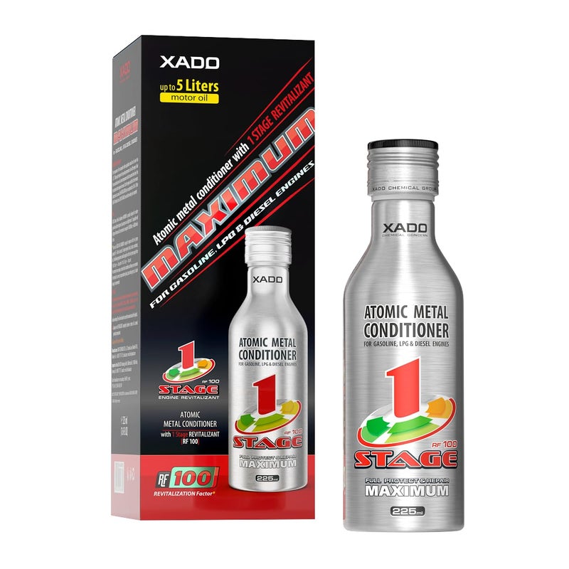 Xado إضافة زيت المحرك XADO حماية للمحرك إضافة لحماية التآكل إعادة بناء الأسطح المعدنية المتآكلة مكثف معدني مع مادة تنشيط المرحلة 1 الحد الأقصى حتى 5qt من سعة الزيت - Image 2