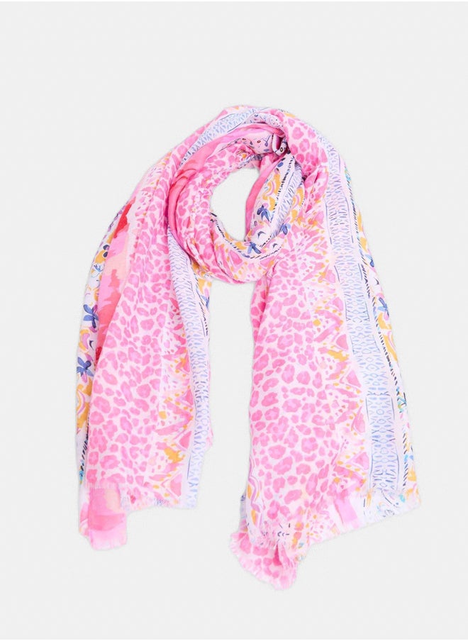Dare Women Scarf - Multi Red Multicolor 