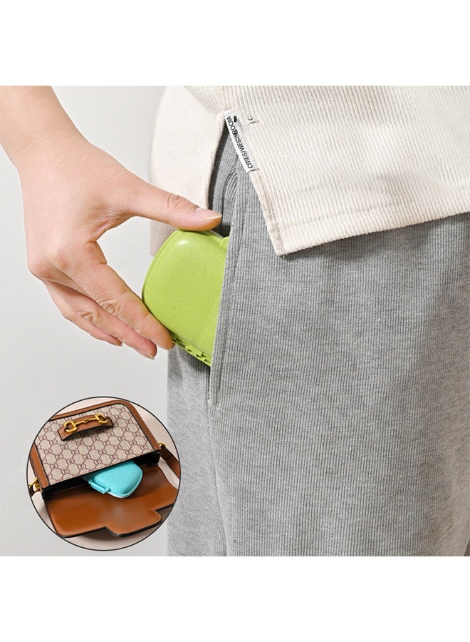 3 Pack 8 Compartments Travel Pill Organizer Moisture Proof Small Pill Box for Pocket Purse Daily Pill Case Portable Medicine Vitamin Holder Container - Image 5