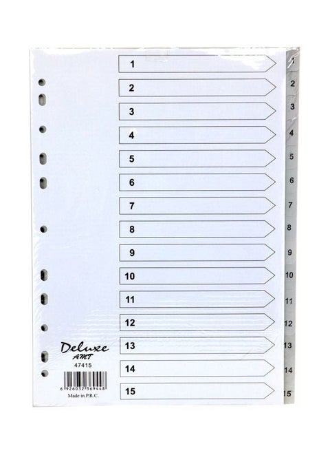 Grey 1-15 Pvc Index Divider