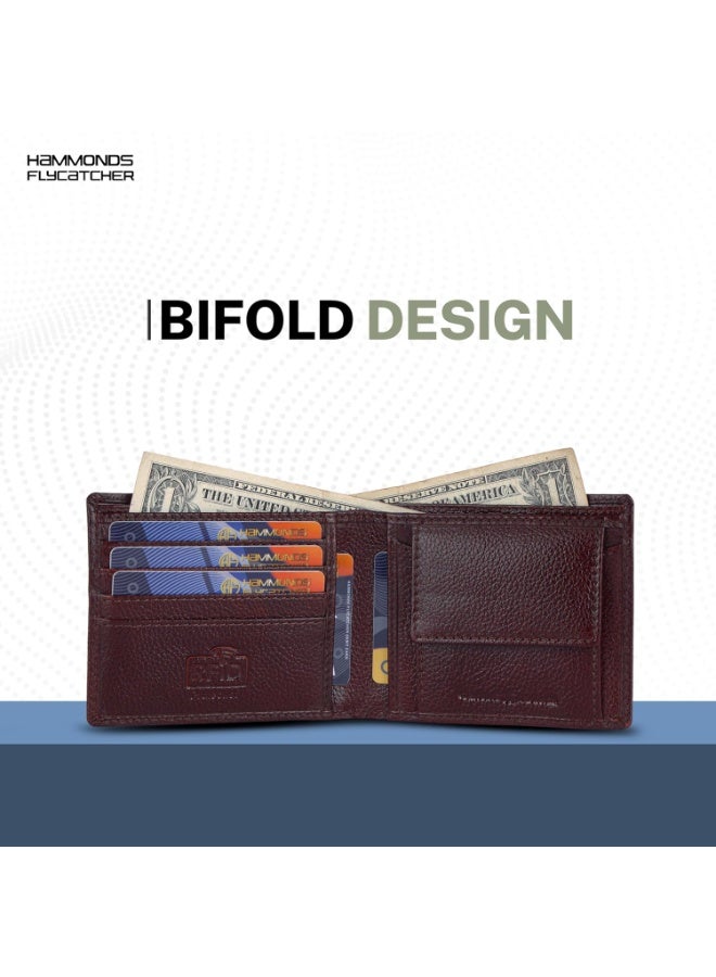 HAMMONDS FLYCATCHER RFID Protected Bi-Fold Wallet for Men Leather Original, Mens Wallet, Leather Wallets for Men, Classic Purse with 4 Card Slots, Coin Pocket, Gift for Mens - Brown - Image 5