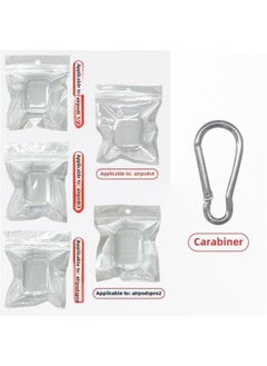 Tpu Transparent Earphone Set Material For Apple Bluetooth Headset Pro2 Generation Airpods Protective Cover-Color:TPU Soft Shell + Pearlescent Bag Mountaineering Buckle-Applicable Model:Airpods (1/2 - With Ear Hooks) Second