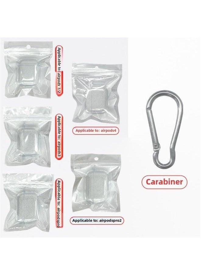 Generic - Tpu Transparent Earphone Set Material For Apple Bluetooth Headset Pro2 Generation Airpods Protective Cover-Color:TPU Soft Shell + Pearlescent Bag Mountaineering Buckle-Applicable Model:Airpods (1/2 - With Ear Hooks) Second - Image 1