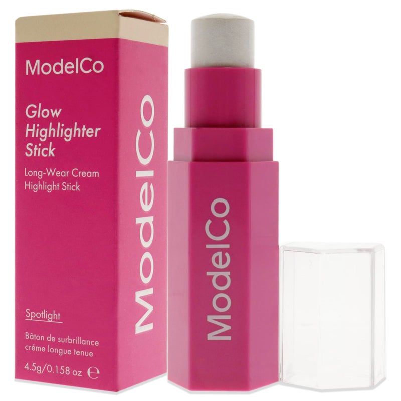 ModelCo Glow Highlighter Stick - Hydrating, Creamy Texture - Buildable And Long-Wearing Formula - Creates A Natural, Radiant Finish - Melts Into The Skin For Instant Radiance - Spotlight - 0.158 Oz - Image 4