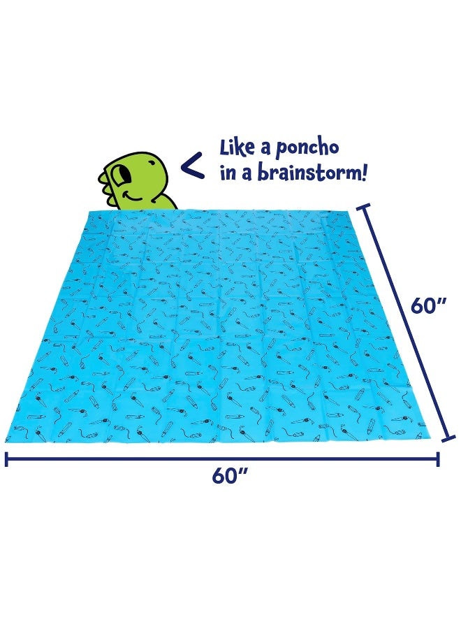READY 2 LEARN Messy Mat | Protect Tables and Floors While Crafting | Washable High Chair Mat | Waterproof | Reusable and Lightweight | 60”L x 60”W - Image 3