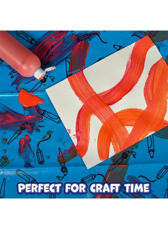 READY 2 LEARN Messy Mat | Protect Tables and Floors While Crafting | Washable High Chair Mat | Waterproof | Reusable and Lightweight | 60”L x 60”W - Image 5
