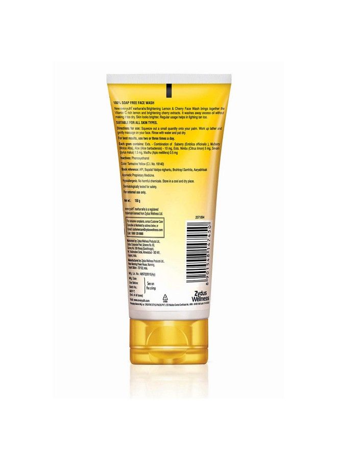 Everyuth Brightening Lemon Cherry Face Wash 150 Gm (Pack Of 2) - Image 4