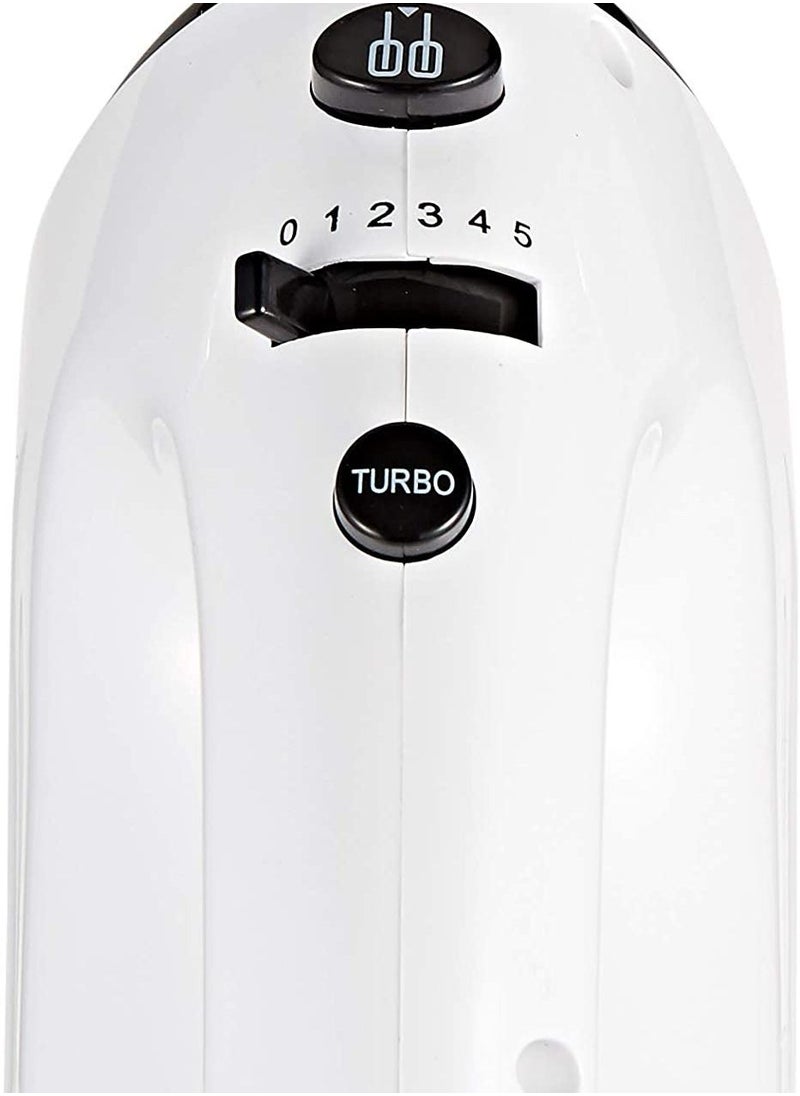 Nevica Hand Mixer 300W - Professional Food & Cake Mixer for Baking | 5 Speed with Turbo Function, NV-158HM,  White