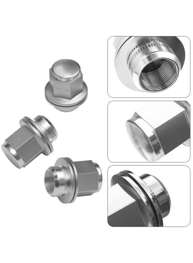 Ameetaa 12x1.5 Lug Nuts 20 Pcs Chrome Closed End Mag Style Lug Nuts with Washer 13/16'' (21mm) Hex Compatible for Toyota Camry/Corolla/Tacoma Lexus 5 Lug 4 Lug Wheels - Image 2