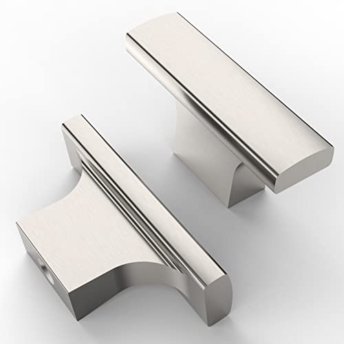 Amerdeco 10 Pack Brushed Satin Nickel Cabinet Knobs 2 Inch (50MM) Single Hole Cabinet Pulls Kitchen Cabinet Knobs Drawer Knobs ZH0026 - Image 1