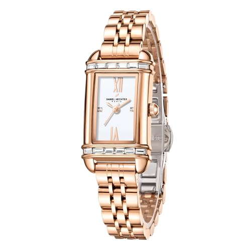 Daniel Hechter Paris Louvre Collection Square Dial Watch for Women with Roman Indices and Stainless Steel Strap-DHW2006 - Image 1