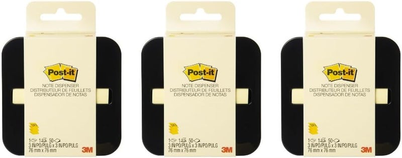 Post It (R) Pop-Up Note Fashion Dispenser, Assorted Colors (3 Pack) - Image 1