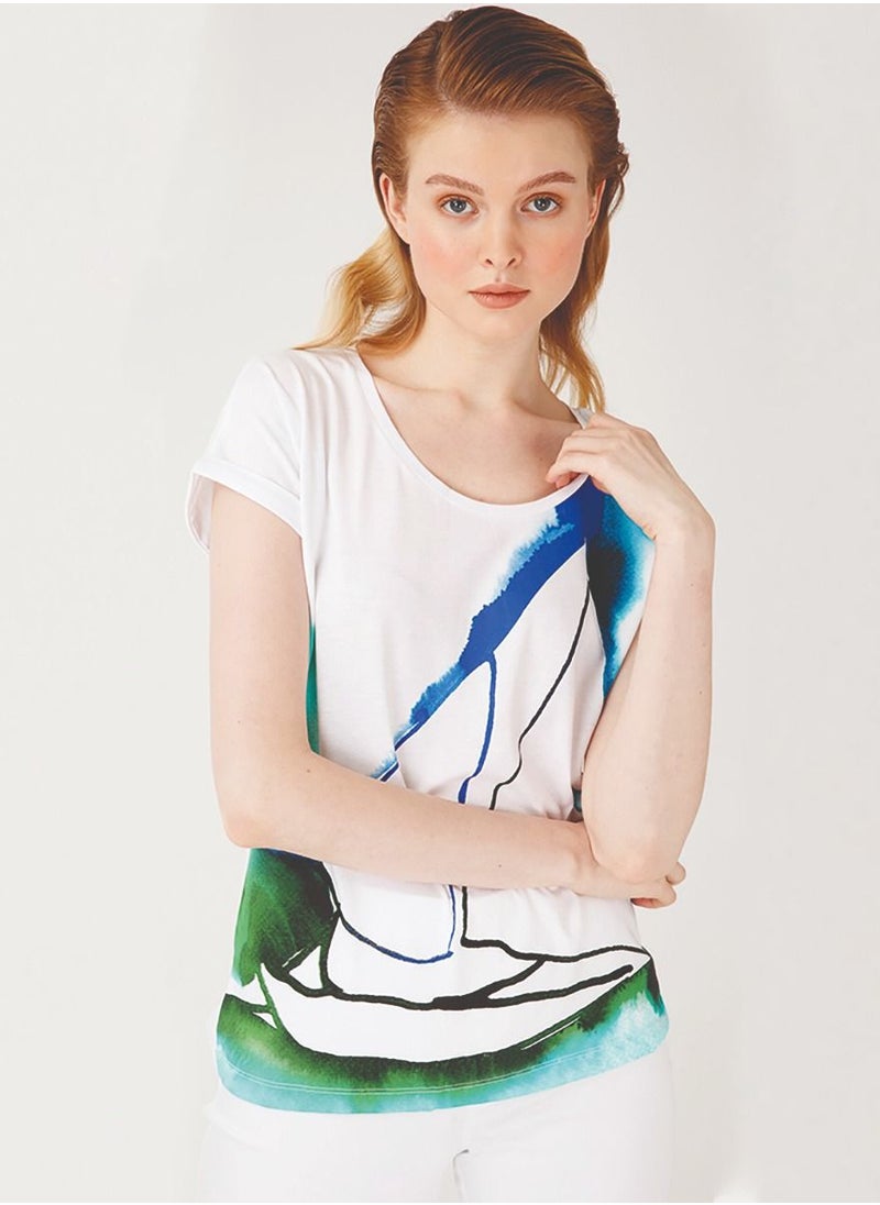 Anemoss - Sailboat Womens T-Shirt - Image 1