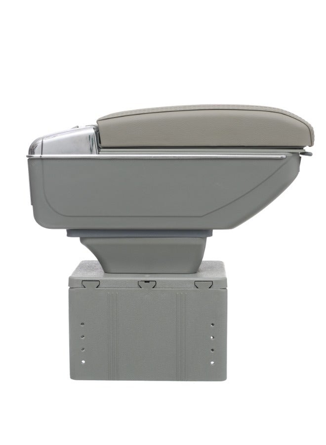 Multipurpose Automatic Armrest Box – Universal Fit for All Cars, Made of High-Quality Plastic and Premium Leather – Spacious Storage, Smooth Automatic Opening, and Stylish Design for Enhanced Car Interior Comfort and Organization - Grey - Image 4