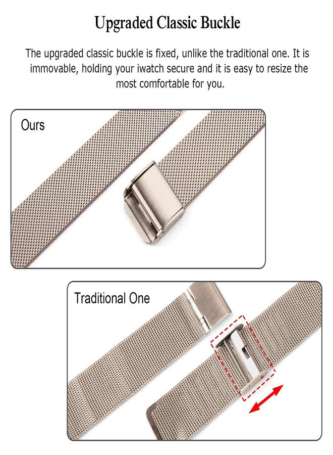 SWEES Compatible with Apple Watch Bands 38mm 40mm 41mm 42mm(Series 10) 46mm 45mm 44mm 42mm(Series 1/2/3), Stainless Steel Metal Narrow Slim Thin Replacement Compatible for iWatch Series 10 9 8 7 6 5 4 3 2 1 SE Women - Image 5