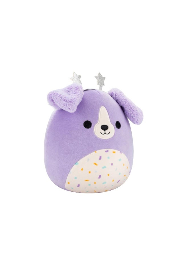 Squishmallows SQCR - Little Plush (7.5 Inch Squishmallows) (Deontay - Purple Retriever W/Confetti Belly and Star Headband) - Image 5