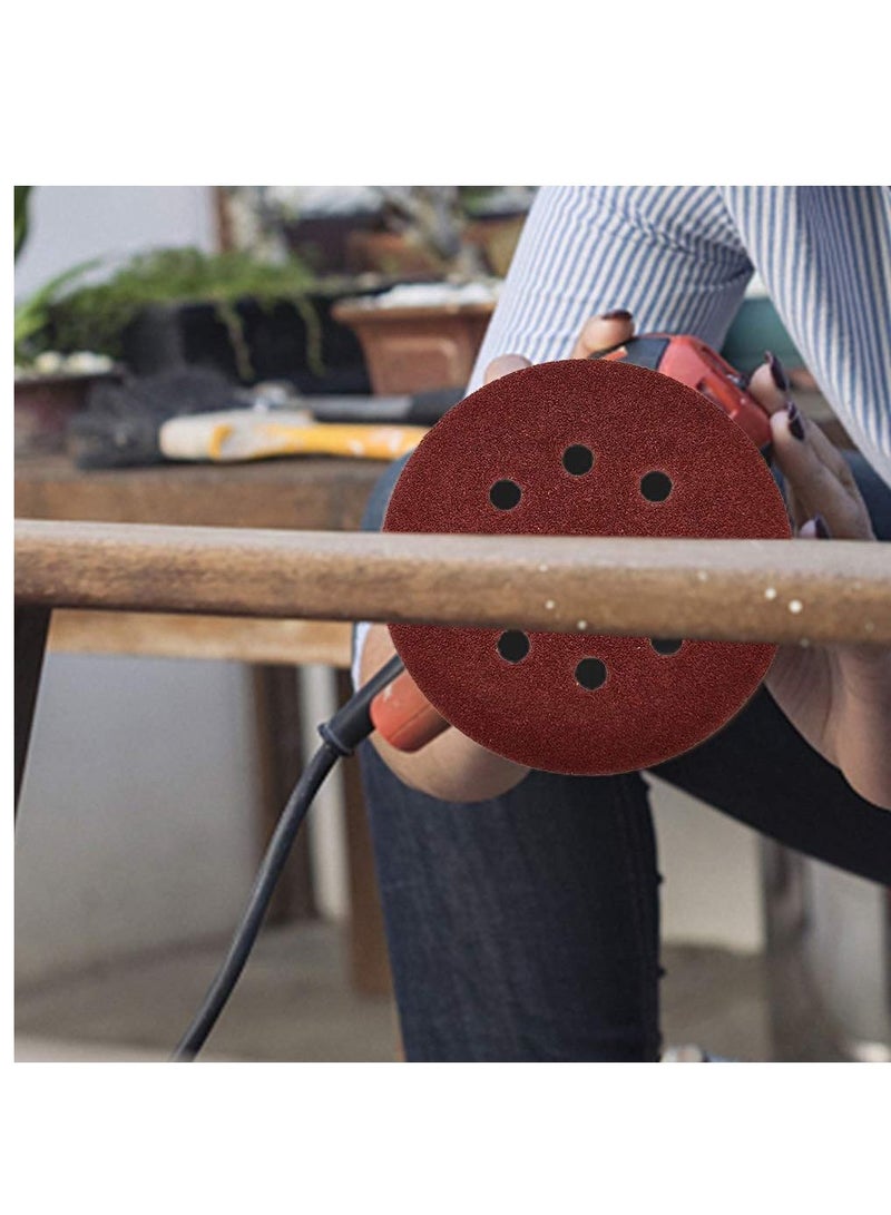 Sanding Discs Sandpaper Assorted 5 Inch 60/80/120/180/240/320 Grits For Power Orbit Sanders Polishing  - Image 4