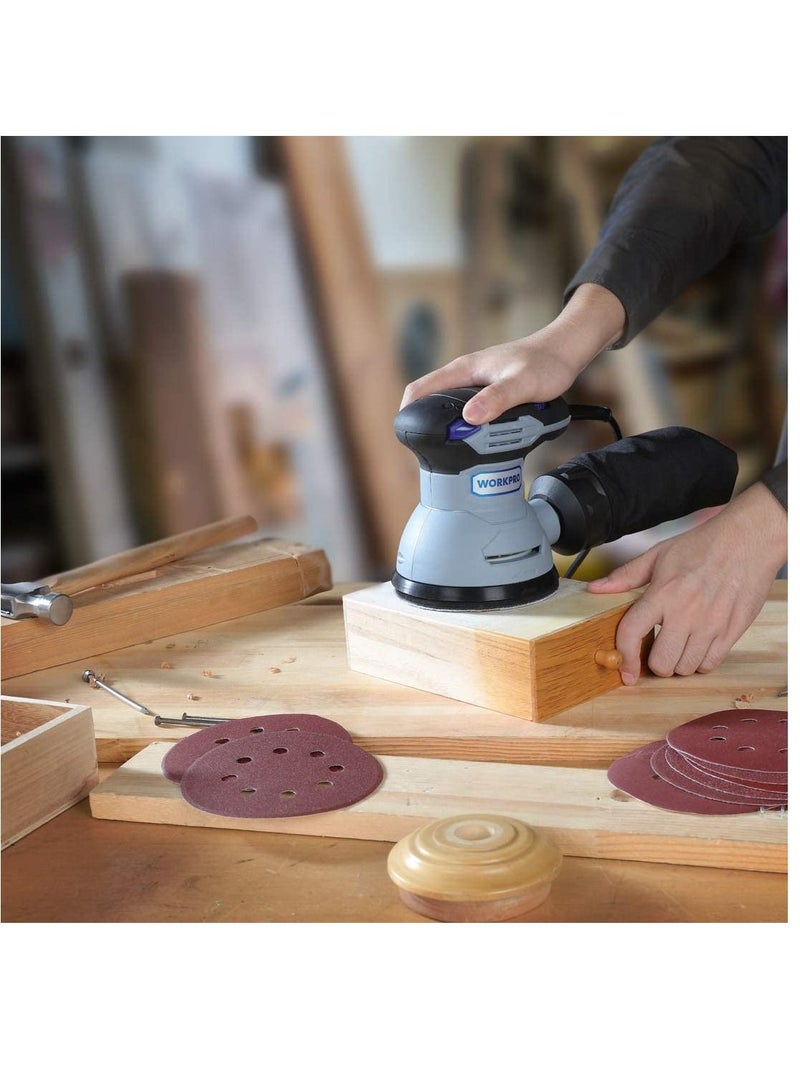 Sanding Discs Sandpaper Assorted 5 Inch 60/80/120/180/240/320 Grits For Power Orbit Sanders Polishing  - Image 3