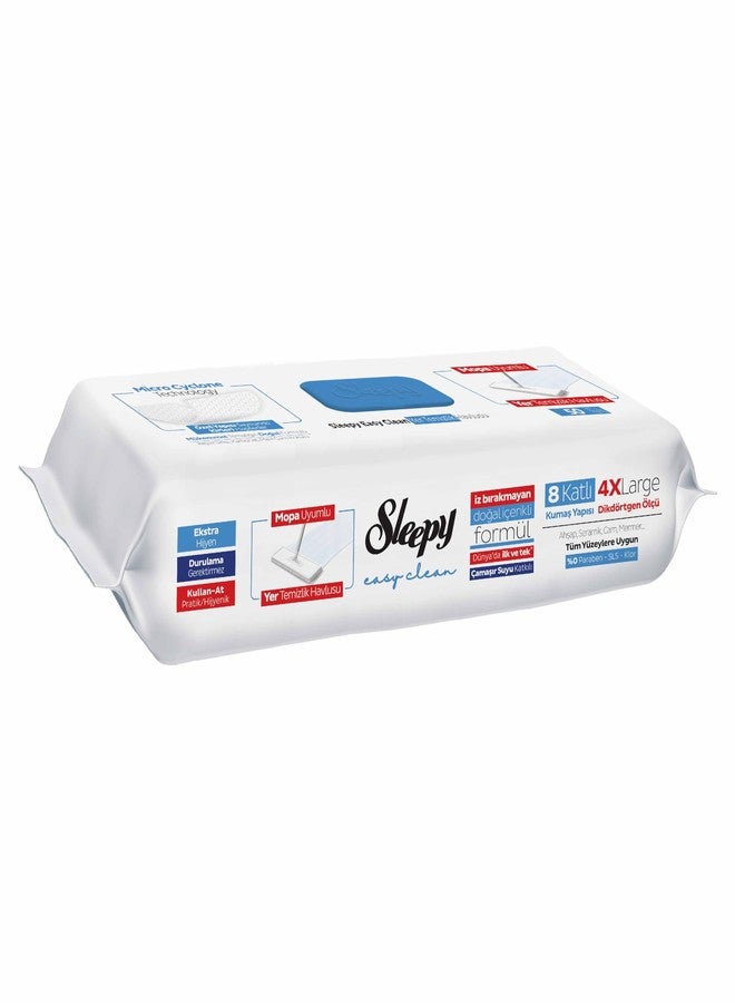 Sleepy Easy Clean MOP Disposable Floor Cleaning Towel, 50 Mop Compatible Wipes (PIN BLUE) - Image 1