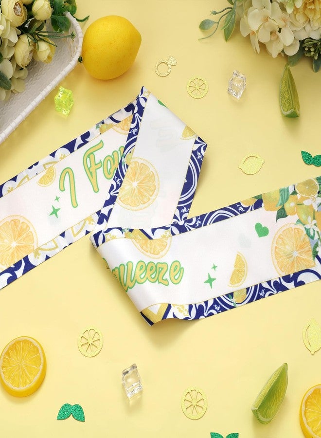 Serencatcher I Found My Main Squeeze Sash, Lemon Bridal Shower Decoration Yellow and Blue Lemon Bachelorette Sash for Women Bachelorette Bridal Shower Engagement Wedding Party - Image 4