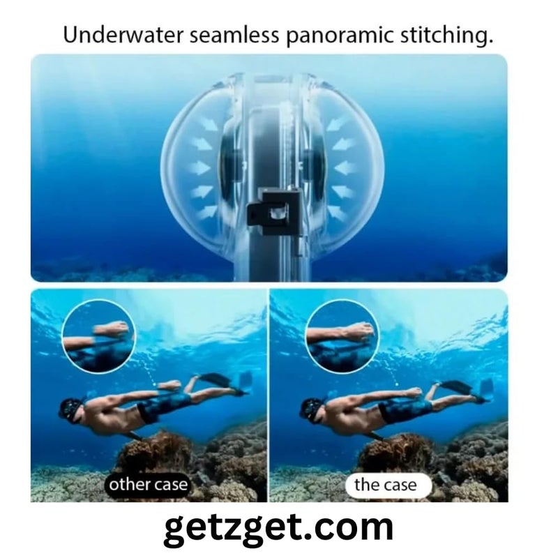 GetZget® Waterproof Invisible Diving Case for Insta360 One X3 Deep Dive Upto 50m Underwater Housing Accessories - Image 3